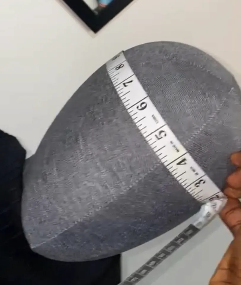 Head circumference measured for a traditional cap