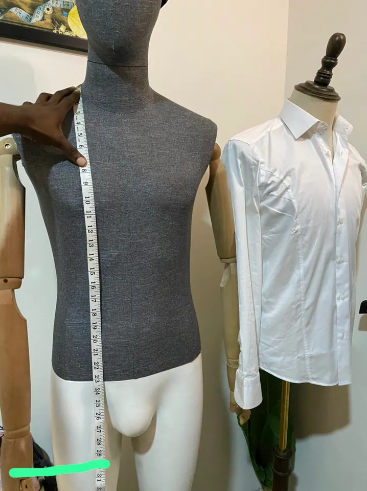 Jacket and native top length measured vertically